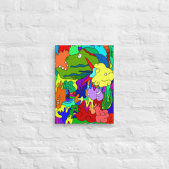 Colorful Abstract Monsters Canvas (16x12 ) by Canvas Devil. Available at Canvas Devil.