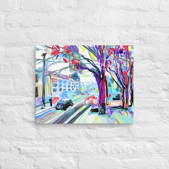 Contemporary Winter Road Canvas (16x20 ) by Canvas Devil. Available at Canvas Devil.