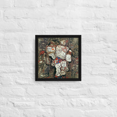 Deep Subconscious Moment In Cubism Framed Canvas (Black 12x12) by Canvas Devil. Available at Canvas Devil.