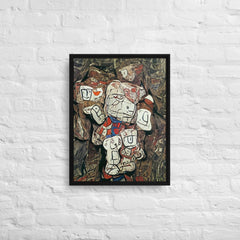 Deep Subconscious Moment In Cubism Framed Canvas (Black 24x18) by Canvas Devil. Available at Canvas Devil.