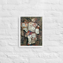 Deep Subconscious Moment In Cubism Framed Canvas (White 16x12) by Canvas Devil. Available at Canvas Devil.