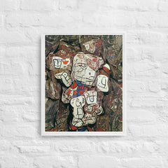 Deep Subconscious Moment In Cubism Framed Canvas (White 20x16) by Canvas Devil. Available at Canvas Devil.