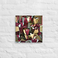 Echoes Of A Man Face In Cubism Canvas (16x16 ) by Canvas Devil. Available at Canvas Devil.