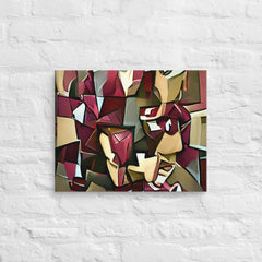 Echoes Of A Man Face In Cubism Canvas (16x20 ) by Canvas Devil. Available at Canvas Devil.