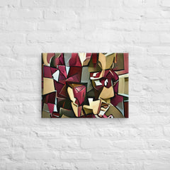 Echoes Of A Man Face In Cubism Canvas (18x24 ) by Canvas Devil. Available at Canvas Devil.