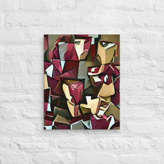 Echoes Of A Man Face In Cubism Canvas (20x16 ) by Canvas Devil. Available at Canvas Devil.