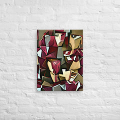 Echoes Of A Man Face In Cubism Canvas (24x18 ) by Canvas Devil. Available at Canvas Devil.