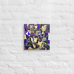 Echoes Of A Woman Face In Cubism Canvas (12x12 ) by Canvas Devil. Available at Canvas Devil.