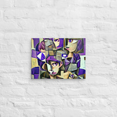 Echoes Of A Woman Face In Cubism Canvas (12x16 ) by Canvas Devil. Available at Canvas Devil.
