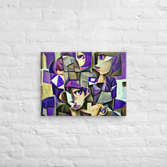Echoes Of A Woman Face In Cubism Canvas (18x24 ) by Canvas Devil. Available at Canvas Devil.