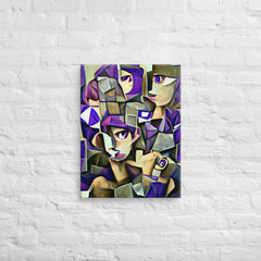 Echoes Of A Woman Face In Cubism Canvas (24x18 ) by Canvas Devil. Available at Canvas Devil.