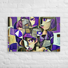 Echoes Of A Woman Face In Cubism Canvas (24x36 ) by Canvas Devil. Available at Canvas Devil.