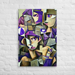 Echoes Of A Woman Face In Cubism Canvas (36x24 ) by Canvas Devil. Available at Canvas Devil.