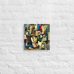 Echoes Of Eyes In Cubism Canvas (12x12 ) by Canvas Devil. Available at Canvas Devil.