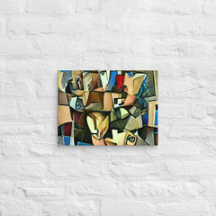 Echoes Of Eyes In Cubism Canvas (12x16 ) by Canvas Devil. Available at Canvas Devil.