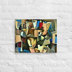 Echoes Of Eyes In Cubism Canvas (16x20 ) by Canvas Devil. Available at Canvas Devil.