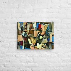 Echoes Of Eyes In Cubism Canvas (18x24 ) by Canvas Devil. Available at Canvas Devil.