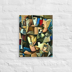 Echoes Of Eyes In Cubism Canvas (20x16 ) by Canvas Devil. Available at Canvas Devil.