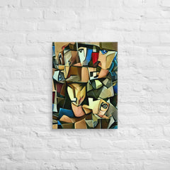 Echoes Of Eyes In Cubism Canvas (24x18 ) by Canvas Devil. Available at Canvas Devil.