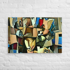 Echoes Of Eyes In Cubism Canvas (24x36 ) by Canvas Devil. Available at Canvas Devil.