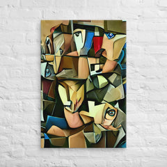 Echoes Of Eyes In Cubism Canvas (36x24 ) by Canvas Devil. Available at Canvas Devil.