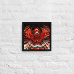 Macabre Head of Madness Framed Canvas (Black 12x12) by Canvas Devil. Available at Canvas Devil.