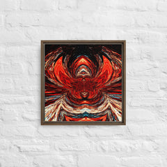 Macabre Head of Madness Framed Canvas (Brown 16x16) by Canvas Devil. Available at Canvas Devil.