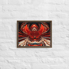 Macabre Head of Madness Framed Canvas (Brown 12x16) by Canvas Devil. Available at Canvas Devil.