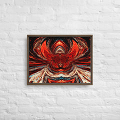 Macabre Head of Madness Framed Canvas (Brown 18x24) by Canvas Devil. Available at Canvas Devil.