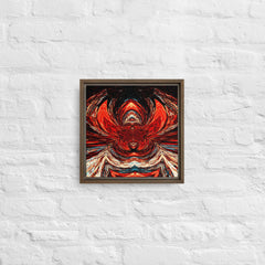 Macabre Head of Madness Framed Canvas (Brown 12x12) by Canvas Devil. Available at Canvas Devil.