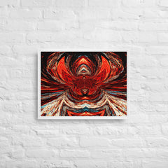 Macabre Head of Madness Framed Canvas (White 18x24) by Canvas Devil. Available at Canvas Devil.