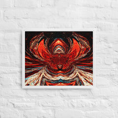 Macabre Head of Madness Framed Canvas (White 16x20) by Canvas Devil. Available at Canvas Devil.