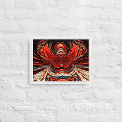 Macabre Head of Madness Framed Canvas (White 12x16) by Canvas Devil. Available at Canvas Devil.