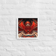 Macabre Head of Madness Framed Canvas (White 12x12) by Canvas Devil. Available at Canvas Devil.