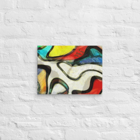 12x16 Mondrian Swirling Shapes Canvas Canvas Devil