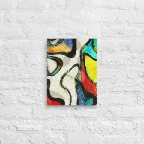 16x12 Mondrian Swirling Shapes Canvas Canvas Devil