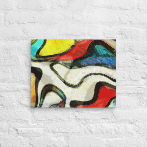 16x20 Mondrian Swirling Shapes Canvas Canvas Devil