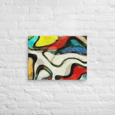 18x24 Mondrian Swirling Shapes Canvas Canvas Devil