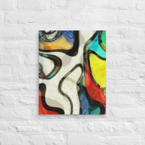 20x16 Mondrian Swirling Shapes Canvas Canvas Devil