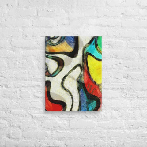 24x18 Mondrian Swirling Shapes Canvas Canvas Devil