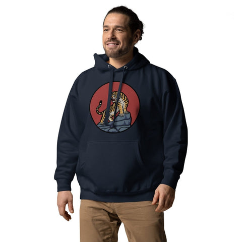 Navy Blazer Asian Mountain Tiger Unisex Premium Hoodie Cotton Heritage