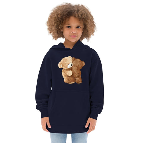 Navy Blazer Bear Hug Kids Fleece Hoodie Cotton Heritage