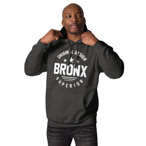 Charcoal Heather Bronx Unisex Premium Hoodie Cotton Heritage