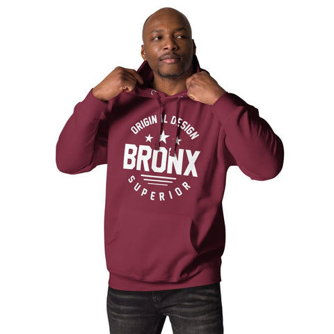 Maroon Bronx Unisex Premium Hoodie Cotton Heritage