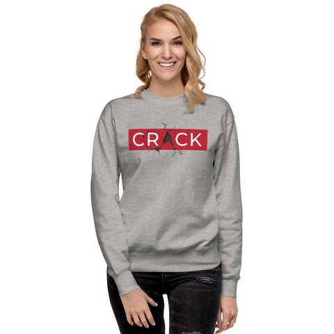 Carbon Grey Crack Unisex Premium Sweatshirt Cotton Heritage