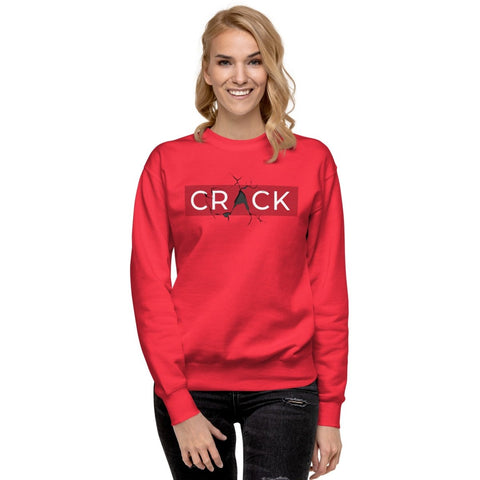 Team Red Crack Unisex Premium Sweatshirt Cotton Heritage