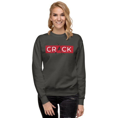 Vintage Black Crack Unisex Premium Sweatshirt Cotton Heritage