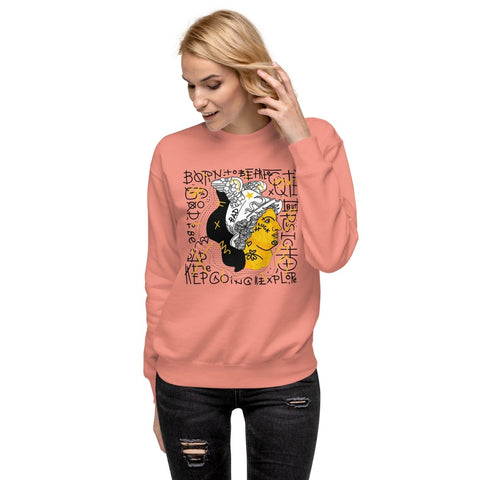 Dusty Rose Hermes Unisex Premium Sweatshirt Cotton Heritage