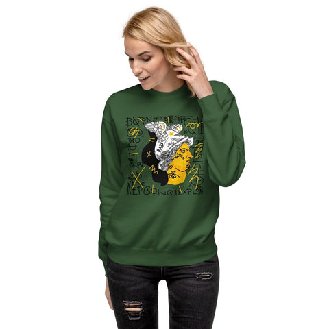 Forest Green Hermes Unisex Premium Sweatshirt Cotton Heritage