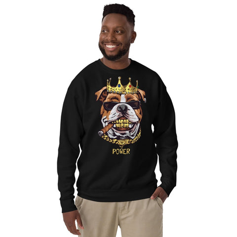 Black King Bulldog Unisex Premium Sweatshirt Cotton Heritage